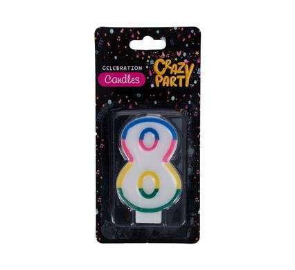 Candles birthday single number-8