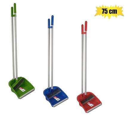 Dustpan 75cm hook handle & flat broom