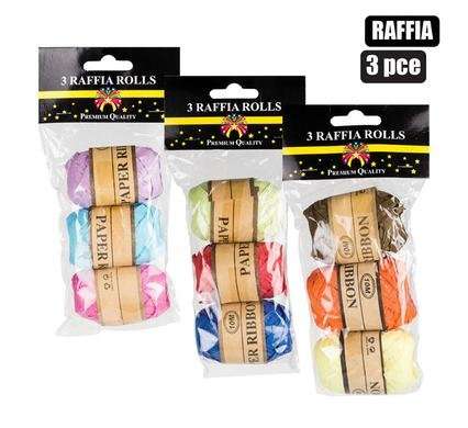 Paper raffia asstd colors 5mmx10m