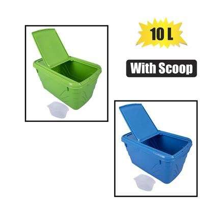 Storage container flip lid 10l w/scoop