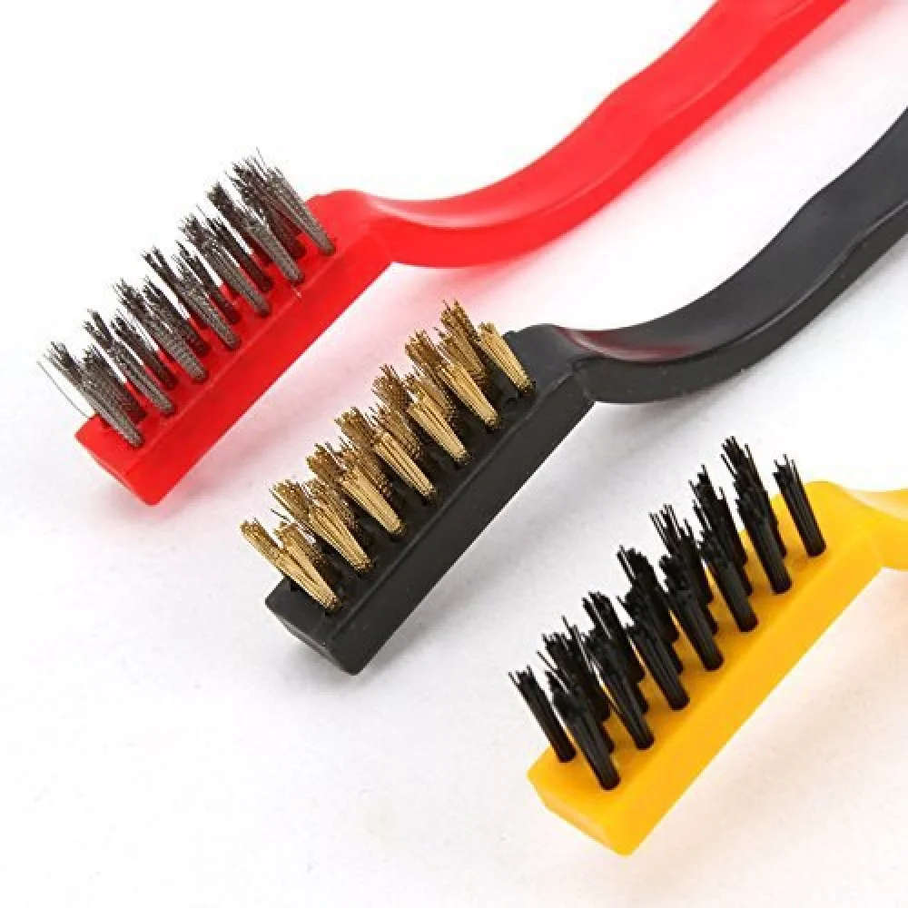 Wire-brush set mini 3 Piece small blister