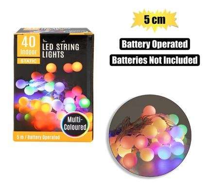 Fairy lights 40 Bulb Rope String Lights, 5.5m