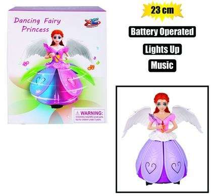 Doll battery operated dancing fairy w/light music