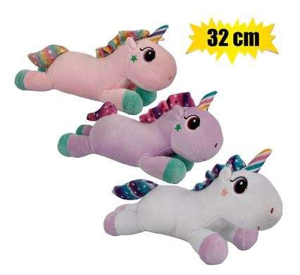 Plush unicorn w/stars assorted 32cm