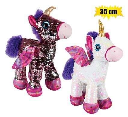 Plush unicorn glitzies with wings 35cm