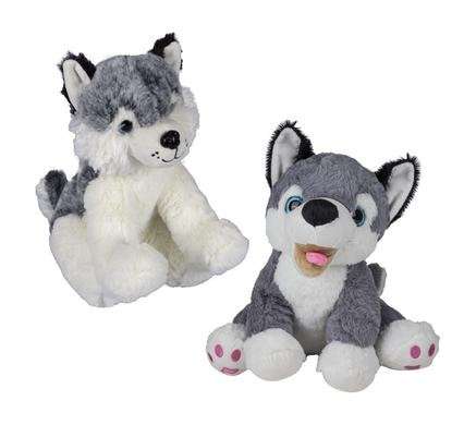 Stuffed Dog Husky, 30cm