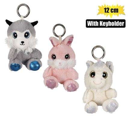 Stuffed Big Eyed Animal, 12cm