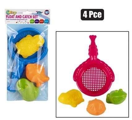 Baby bath float & catch scoop toys 4 Piece