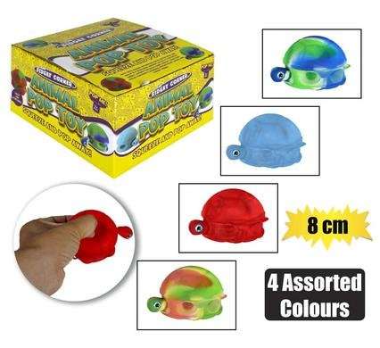 Novelty sensory bubble animal 8cm assorted