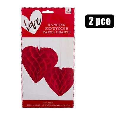 Party honeycomb hearts 2 Piece