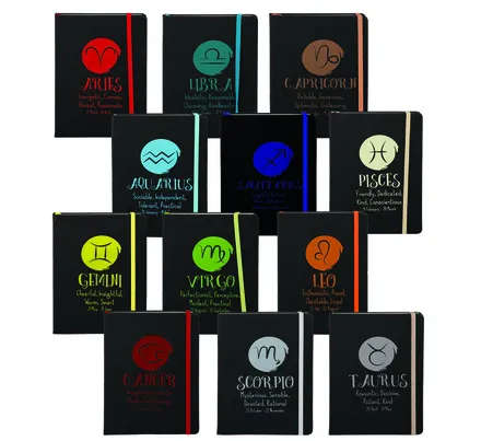 Horoscope Notebook with Elastic Band A5/Priced per Book