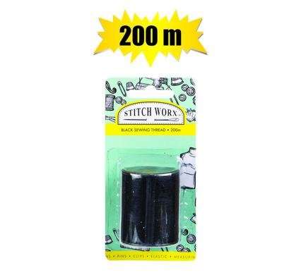 Polyester Sewing Thread 200m Black