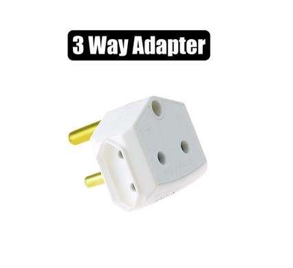 Plug-adaptor 1x16amp+2x5amp-2pin bulk