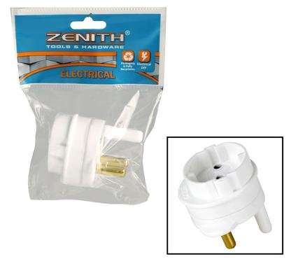 Plug Adapter 5 Amp, 2 Pin Shuko