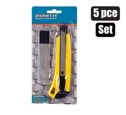 Knife 20mm snapoff+5 Piece metal blades