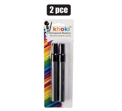 Black Permanent Marker, 2-piece