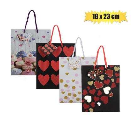 GIFT-BAG PAPER MED 18x23cm LOVE