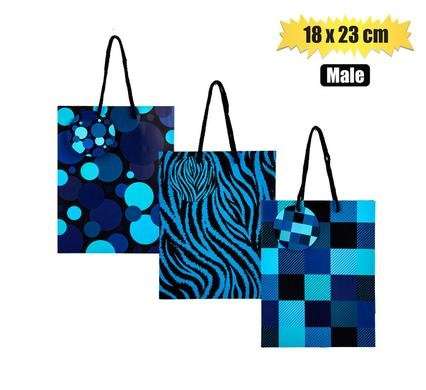 Medium Mans Patterned Gift Bag