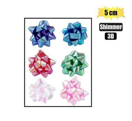 Shimmer 3d Pattern Bow 5cm