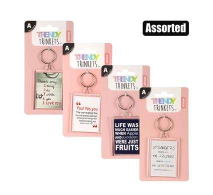 Acrylic Flip Open Key Chain 6.5 X 4.5cm