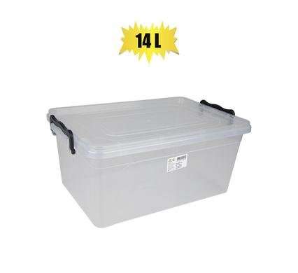 STORAGE BOX MAXI CLEAR 14L 42x28x18cm