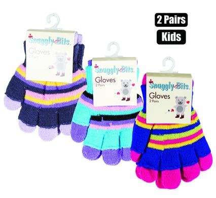 2 Pairs Of Kiddies Gloves