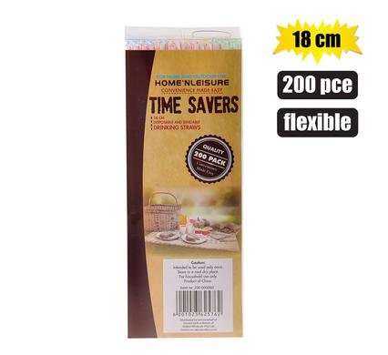 Straws plastic 18cm flexible 200 Piece