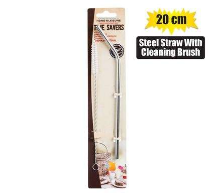 Stainless Steel Straw with Brush 20,5cm