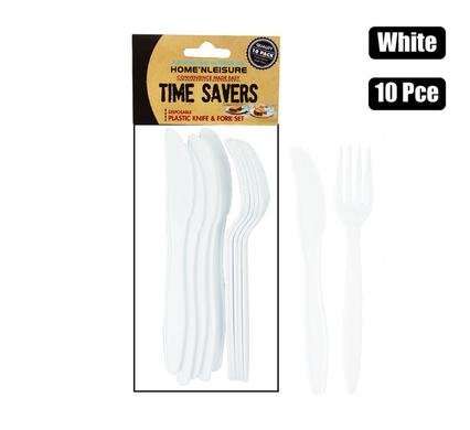 Cutlery Set, 10-piece, 5 Knives, 5 Forks