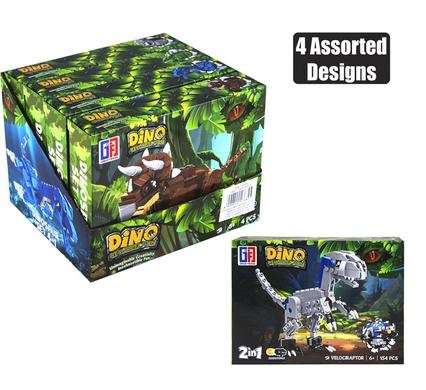 2in1 Dino To Figurine Building Blocks