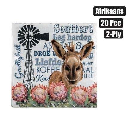 Serviettes 2ply 33cm 20pc Afrikaans