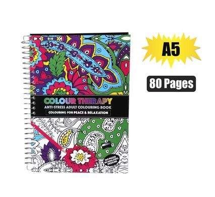 Colouring Therapy A5 80 Page