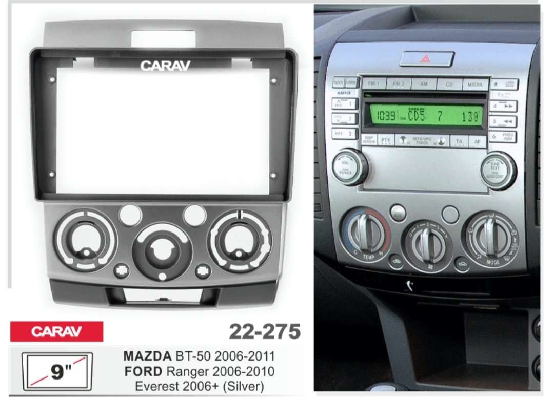 Mazda Bt 50/Ford Ranger  2006-2011 (JVC) Oem Replacement Radio 9 inch Android Auto/Apple Carplay