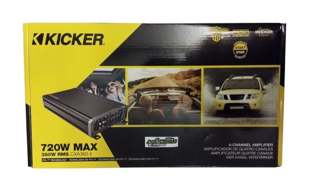 Kicker 46CXA360.4 CX Series 360 Watts Rms 4-Channel Amplifier