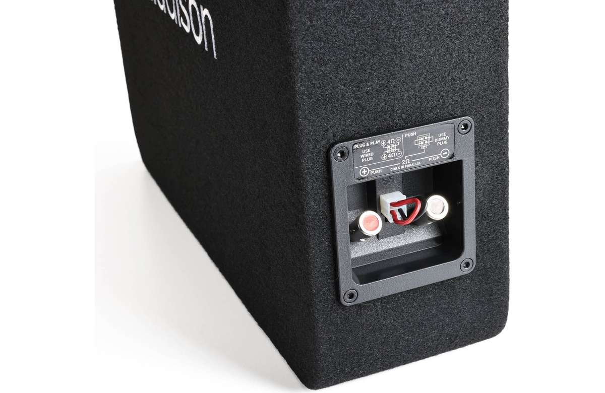 Audison APBX 8 DS Slim Subwoofer With Enclosure 500 Watts 8 inch