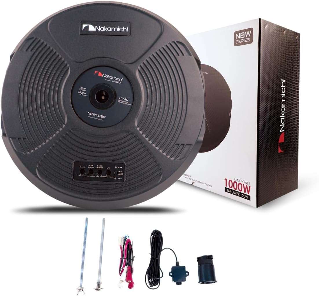 Nakamichi NBW1150A  Spare Wheel Subwoofer With Built in Amplifier 1000 Watts