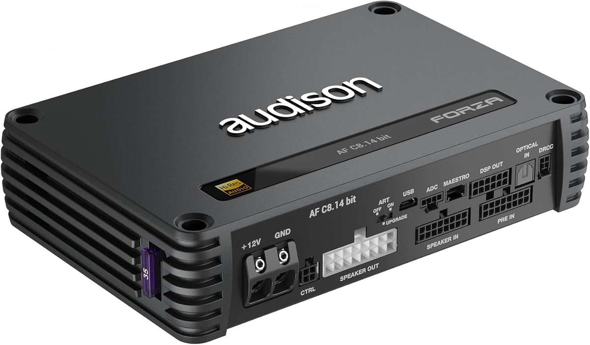 Audison AF-C8.14-bit 8-Channel Amplifier with 14-Channel DSP 800 Watts