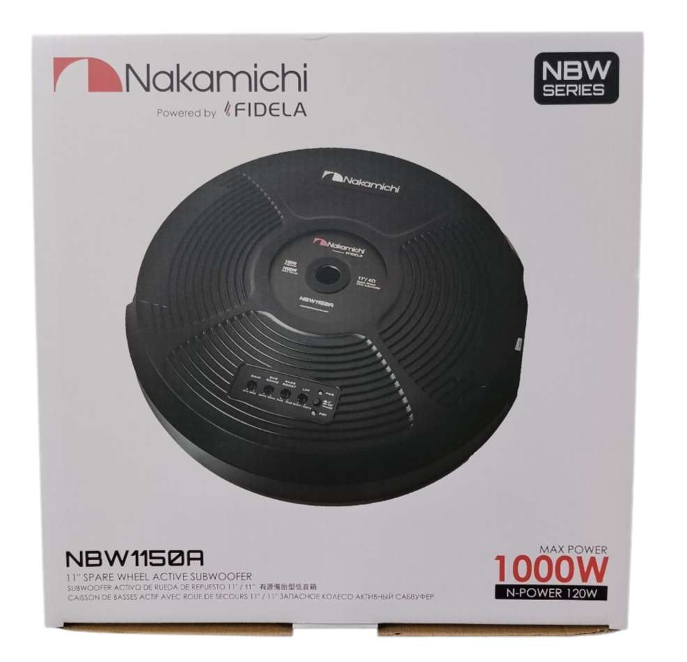Nakamichi NBW1150A  Spare Wheel Subwoofer With Built in Amplifier 1000 Watts
