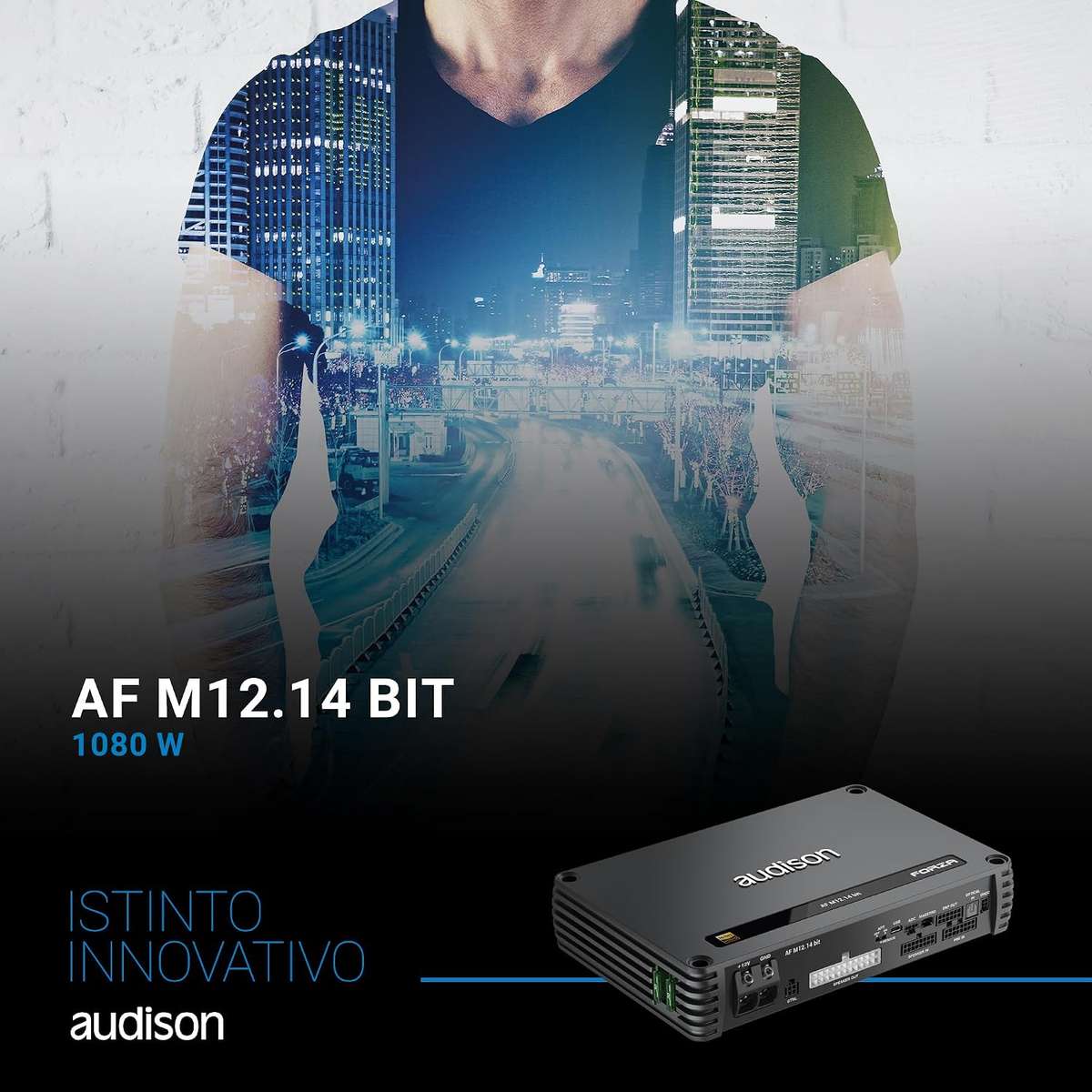 Audison AF M12.14 bit  12-Channel Class D Amplifier 14 Channel DSP