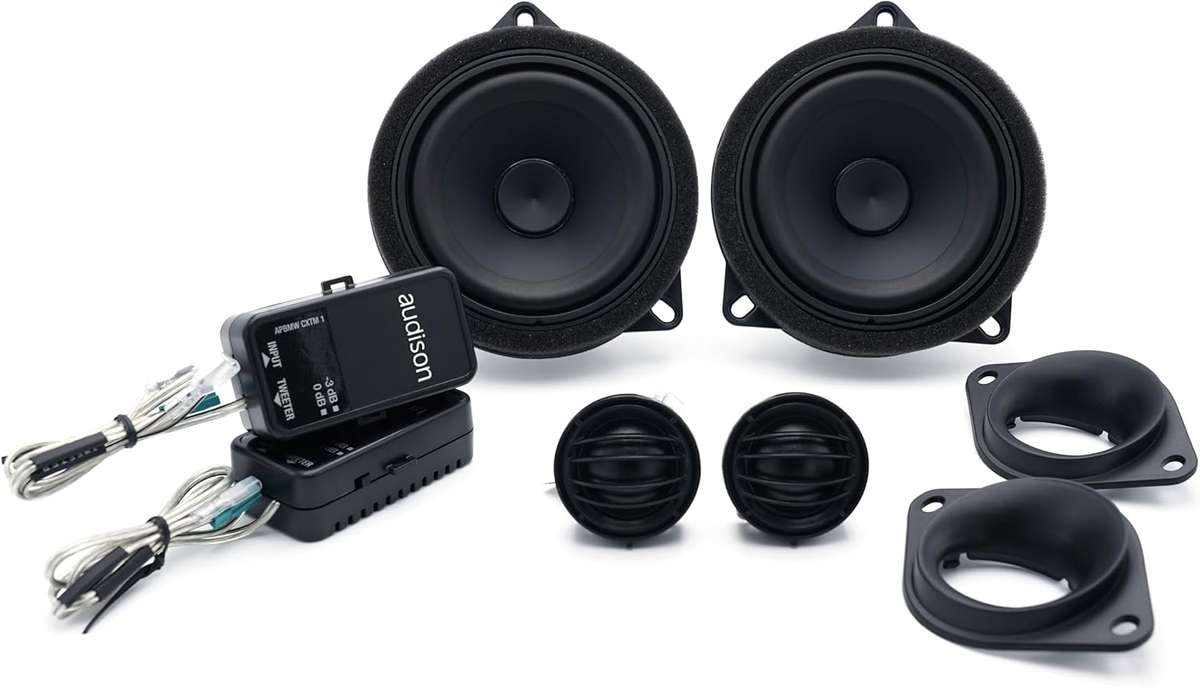 Audison AP BMW K4E KIT Prima Series 100 Watts 4 inch (2-Way Component Speaker Set BMW-Mini LargeB...