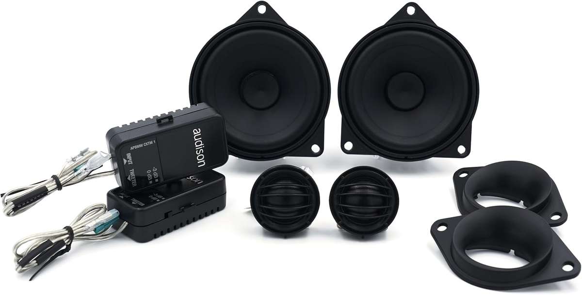 Audison AP BMW K4M KIT Prima Series 100 Watts 4 inch 2-Way Component Speaker Set Small Basket