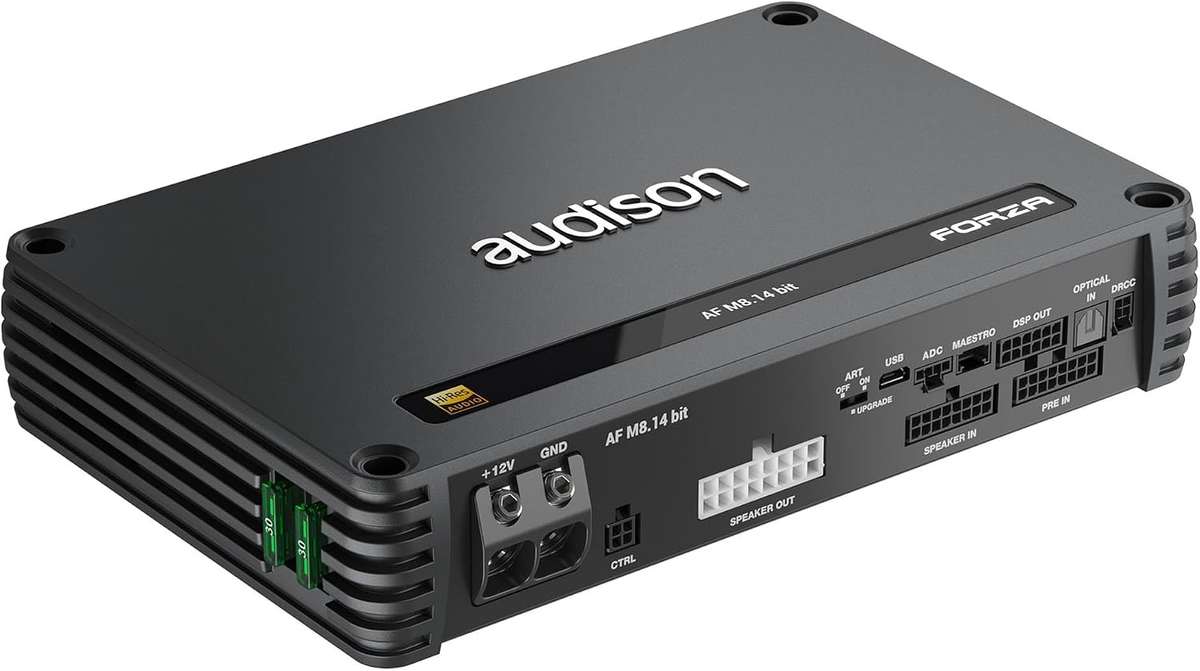 Audison Forza AF M8.14 bit  1120 Watts 8-Channel Class D Amplifier &amp; 14-Channel DSP (Free ...