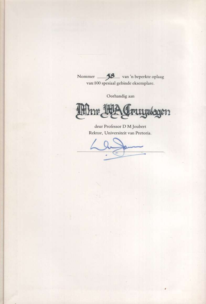 Dr Anton Rupert: Pro Munere Grates - Lesings as Ere-Professor in die - Anton Ruper, S Marx (Redakte