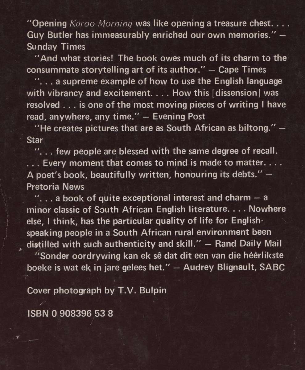 KAROO MORNING - Butler, Guy