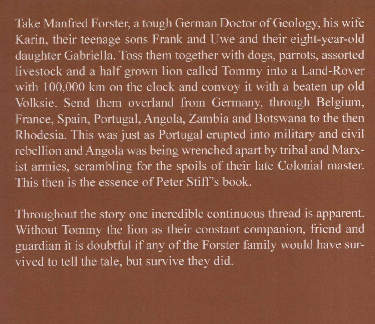 Tommy Goes Home - Stiff, Peter