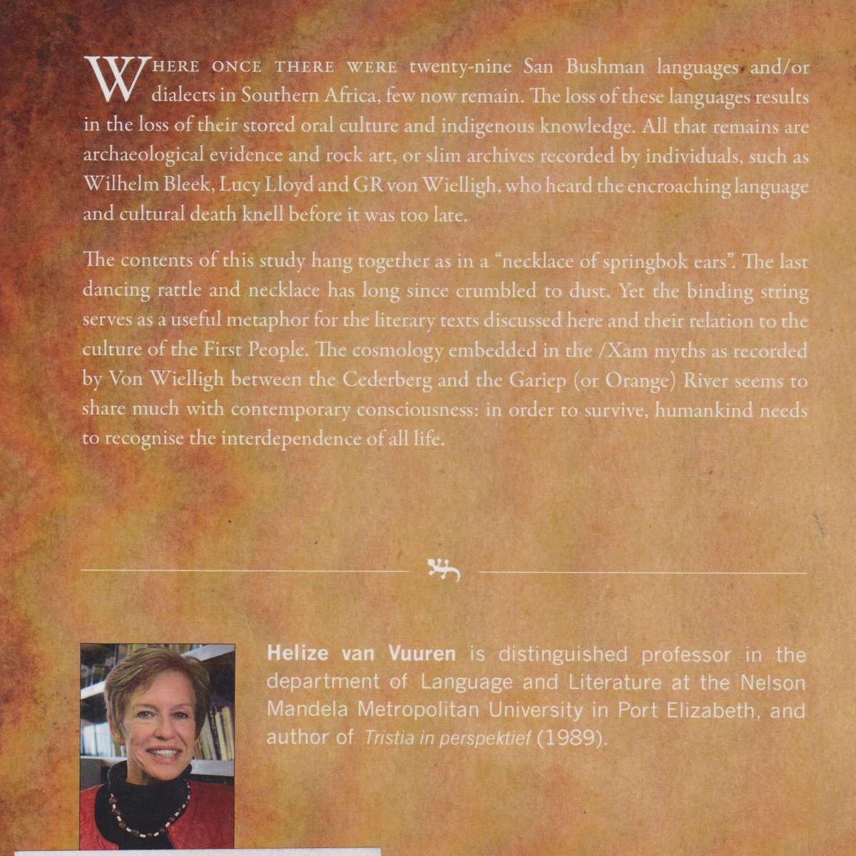 A Necklace of Springbok Ears. /Xam Orality and South African Literat - Van Vuuren, Helizw