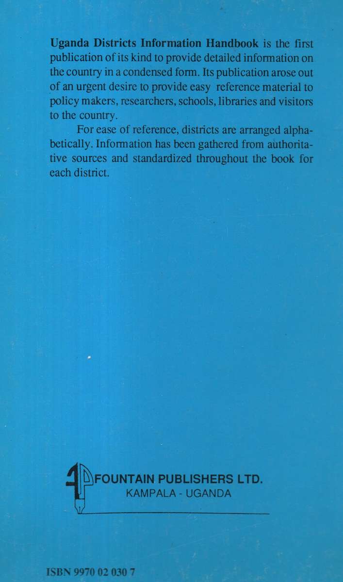 UGANDA DISTRICTS INFO HANDBOOK - RWABWOGO,MO