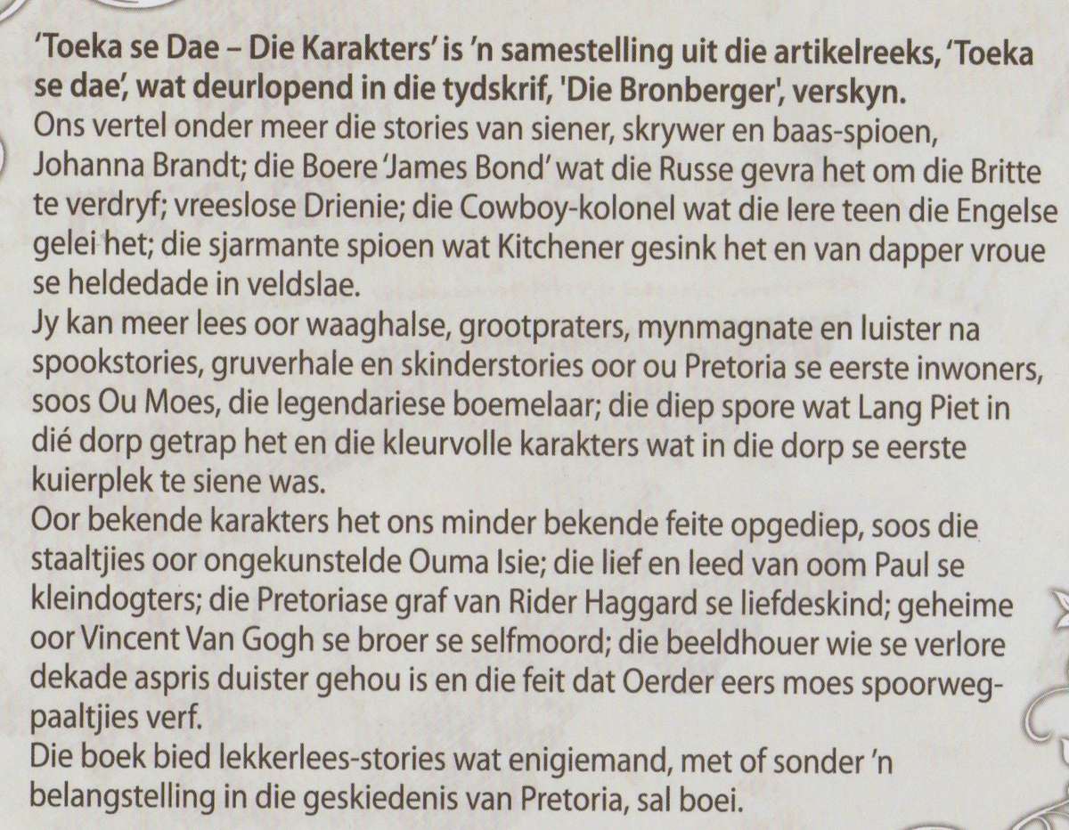 Toeka se Dae: Die Karakters - Kleijn, Angie