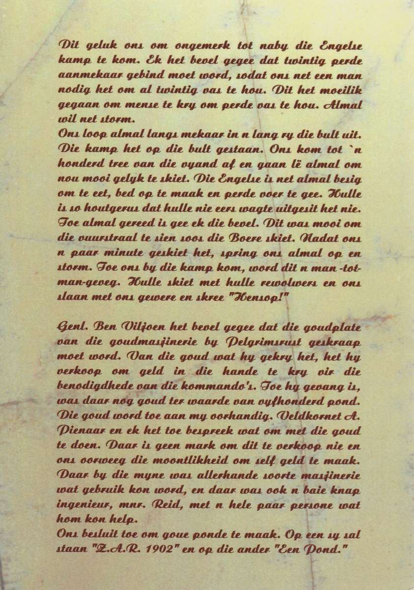 Oorlogsherinneringe van Genl. Chris H. Muller - Muller, Chtis H.