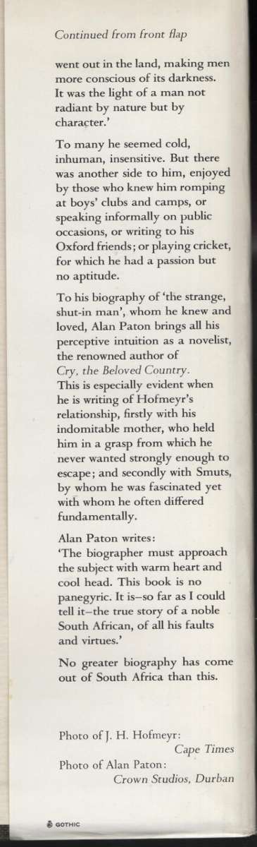 Hofmeyr - Paton, Alan